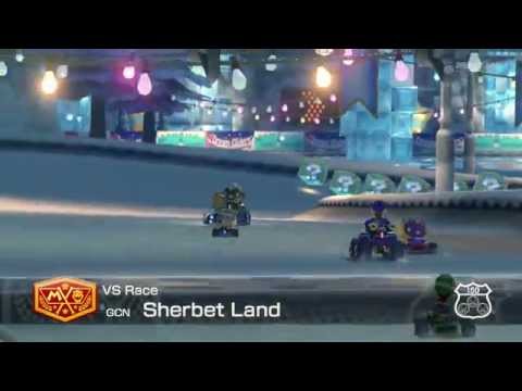 Mario Kart 8 Highlight Reel - Jenson Button's Christmas Adventure in Sherbet Land!