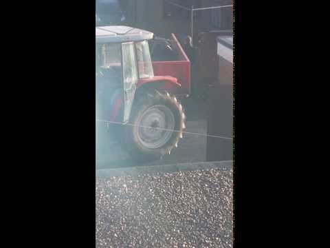 Tractor and trailer get stuck in Wigan driveway