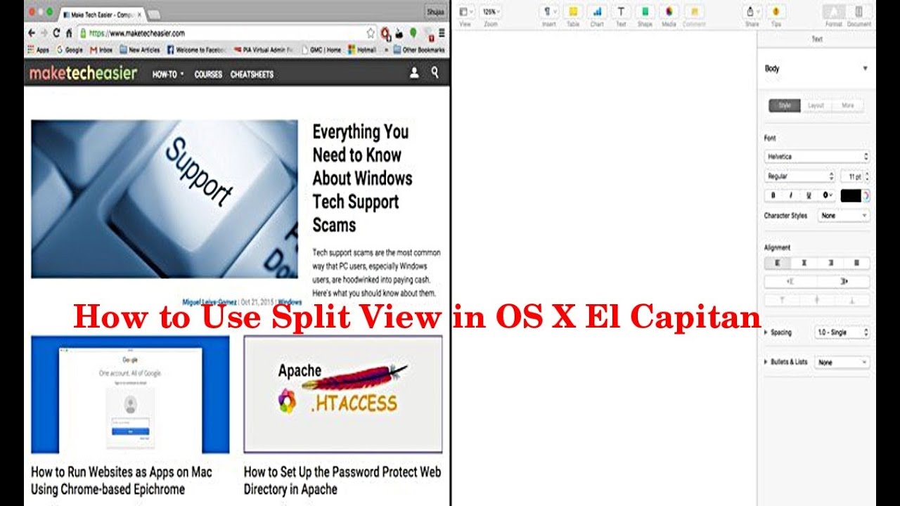 How to Use Split View in OS X El Capitan