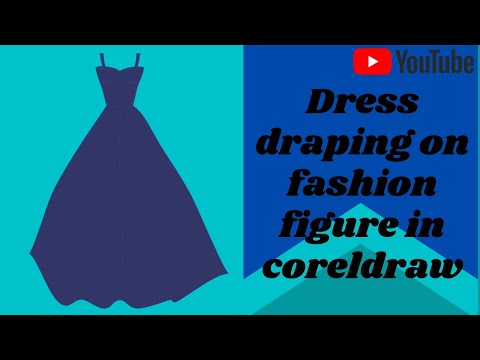 how to drape dress on fashion block figure in coreldraw  / Priya sharma pangotra