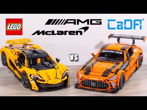 CaDA vs LEGO 1:8 Cars Comparison | CaDA C64008W Mercedes-AMG GT3 | LEGO 42172 McLaren P1