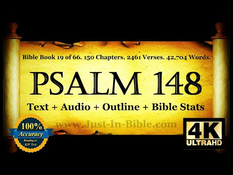 The Book of Psalms | Psalm 148 | Bible Book #19 | The Holy Bible KJV Read Along Audio/Video/Text
