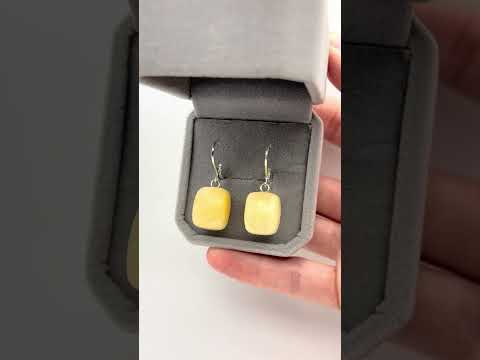 Подарок девушке Серьги серебро с натуральным камнем Солнечный цитрин природной формы в Подарочной коробочке - фото 1 - id-p2550175132