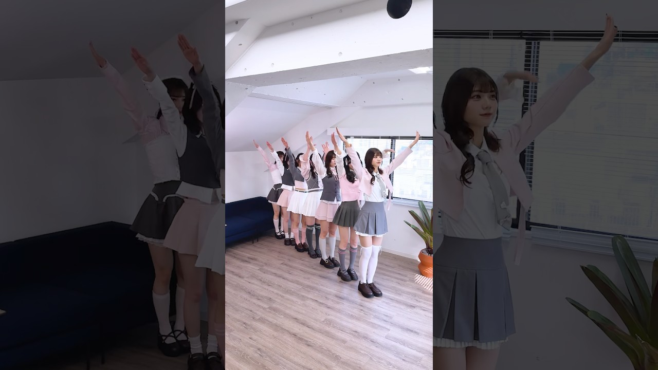 新曲『Eye to eye！』🚩フレフレ隊列🚩💜阿部かれん🩵小野寺梓‪💚丸山蘭奈💛瀬乃まりん‪🧡‬‪川岸瑠那🩷中本こまり❤️澪川舞香 #favme #アイドル