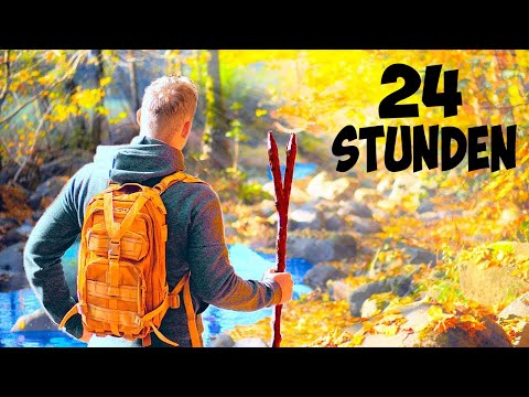 24 Stunden am Stück in einem Schneewald überleben | Ohne Food Challenge VANZAI KOCHEN