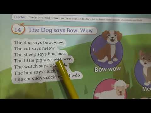 The dog says bow, wow | pre-primary | jr kg rhyme | vikas apple book B 