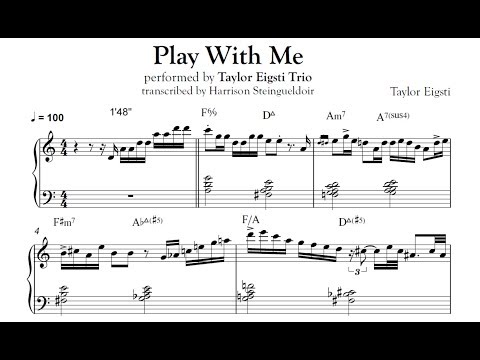 Play With Me - Taylor Eigsti transcription