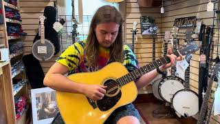 Dillon Driskill on a new Martin D-28.