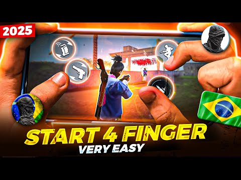 Start 4 Finger in 2025 – No Confusion! ⛳️ | 4 Finger Claw Free Fire 🔥