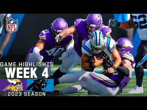 Minnesota Vikings vs. Carolina Panthers Game Highlights | NFL 2023 Week 4