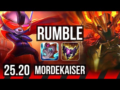 RUMBLE vs MORDEKAISER (TOP) | 67% winrate, Legendary | EUW Master | 25.20