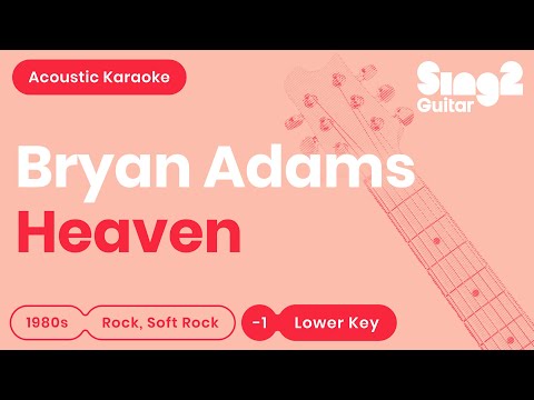 Bryan Adams - Heaven (Lower Key) Acoustic Karaoke
