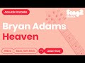 Bryan Adams - Heaven (Lower Key) Acoustic Karaoke