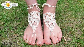 Beachy Boho Wedding Barefoot Sandals Tutorial