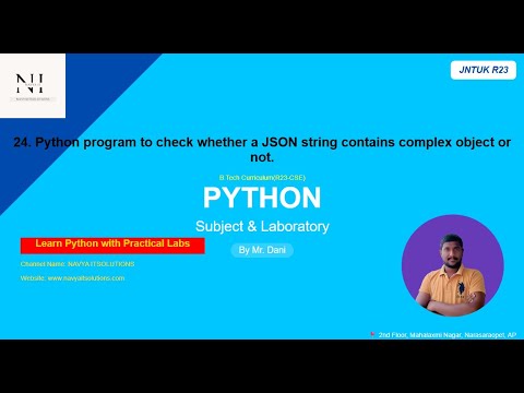 Python Program To Check Json String For Complex Objects Jntuk R23 Python Experiment Exp23