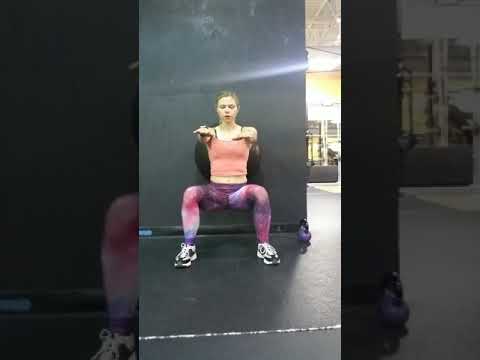 Stability ball wall squat - bodyweight or goblet