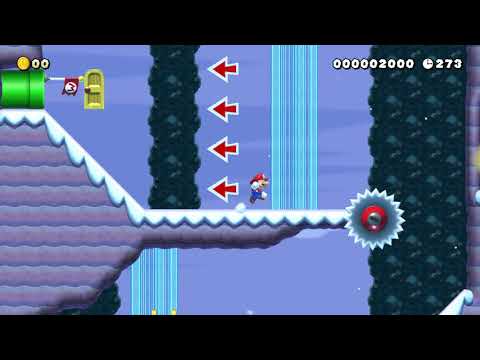 The Frozen Backwards Only Cave (Super Mario Maker 2)
