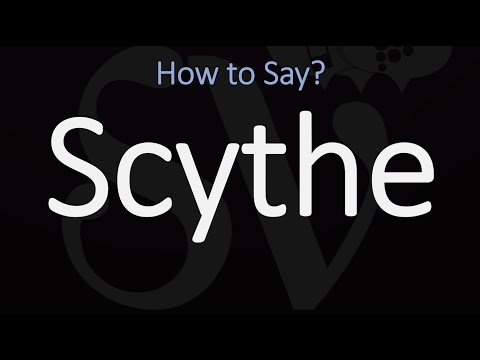 Part of a video titled How to Pronounce Scythe? (CORRECTLY) Meaning ... - YouTube