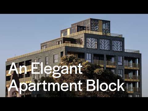 Un elegante condominio residenziale costruito con mattoni verdi