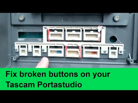 Tascam 244 | fix broken plastic buttons | cosmetic repair to shuttle switches