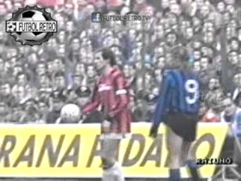 Milan 3 vs Atalanta 1 Serie A 89/90 Van Basten, Baresi, Caniggia