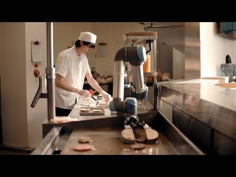 Click to Watch the First burger flipping robot starts work, and a revolution video