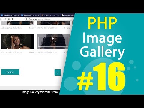PHP Image gallery website from HTML template Tutorial Part16 | MVC OOP | Quick programming