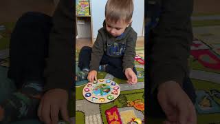 Дерев'яний сортер "Годинник" для хлопчиків