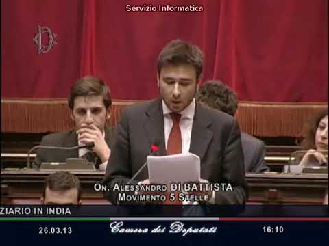 Marò - Primo intervento di Alessandro Di Battista 26/03/2013