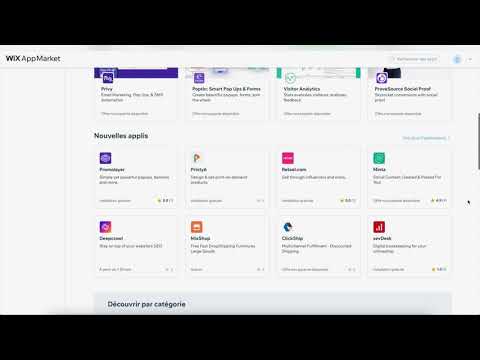 Notre avis sur Wix: App market