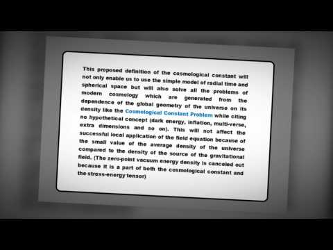 The Alternative Cosmological Model which solves the Cosmological Constant Problem