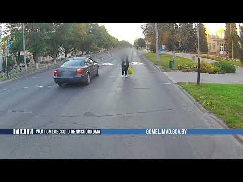Водитель создал аварийную обстановку на переходе в Речице