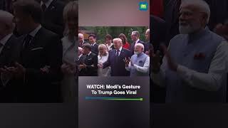 VIRAL: PM Modi Helps Trump Up A Step At G7 Summit, Moment Steals Global Spotlight #news #worldnews
