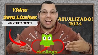 Vidas infinitas do DUOLINGO GRATUITAMENTE | Vídeo ATUALIZADO 2024