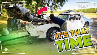 My First Time Behind The Wheel Of My Trans Am | Dropping The Motor In