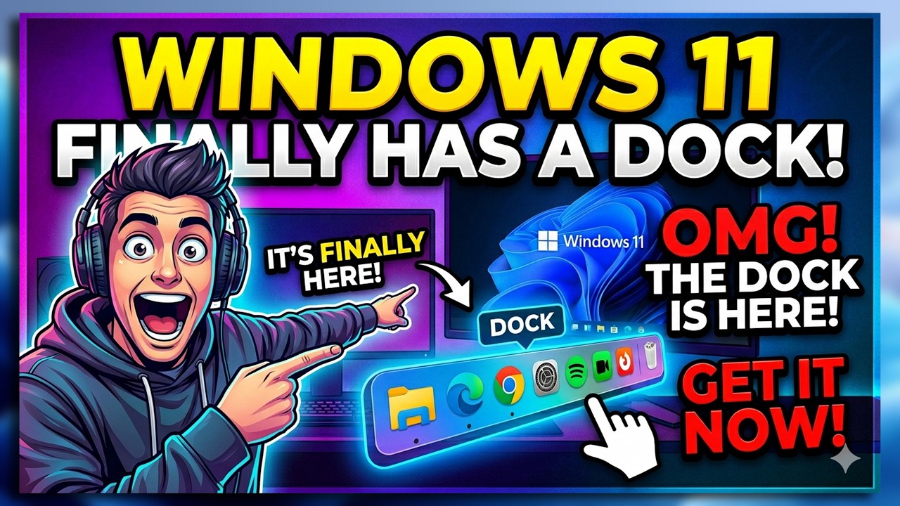 Windows 11 Now Has a Dock (not a 3rd party skin)