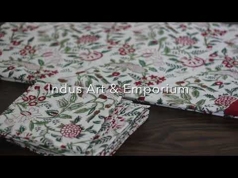 Manufacturing Of Cotton Hand Block Printed Table Cloth