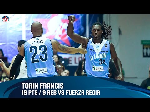 Torin Francis 19 PTS / 9 REB vs Fuerza Regia - Semifinal #1 - DIRECTV Liga de las Americas 2017