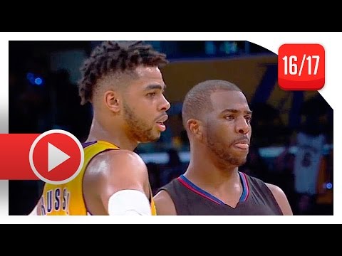 Chris Paul vs D'Angelo Russell PG Duel Highlights (2017.03.21) Lakers vs Clippers - SICK!