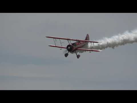 Susan Dacy BIG RED Super Stearman Airplane Decatur Illinois Air Show  2021