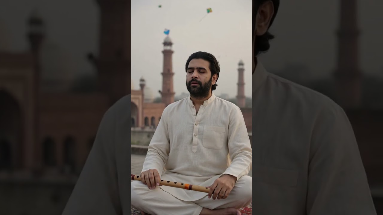 Soulful Flute Melodies at the Badshahi Mosque 🕌