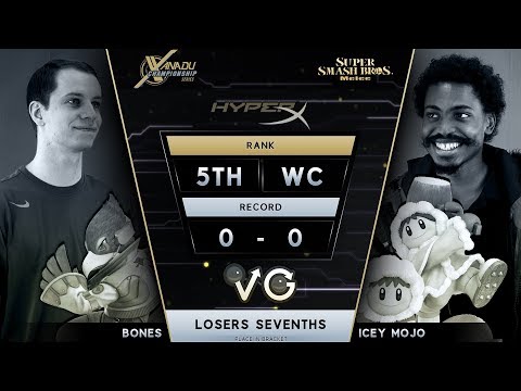 XCS Finals SSBM -  Icey Mojo (Ice Climbers) Vs.  Bones (Falco) Smash Melee Losers Top 8