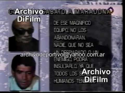 Letter from the writer Ernesto Sabato to Diego Armando Maradona 1994 FOOTAGE ARCHIVE