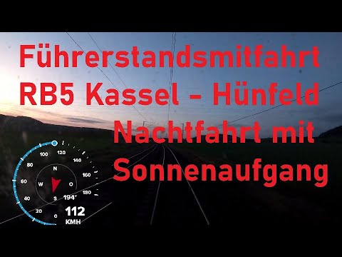 Führerstandsmitfahrt RB5 Kassel bis Hünfeld Tacho Geschwindigkeitsanzeige Streckenkenntnis Cabview