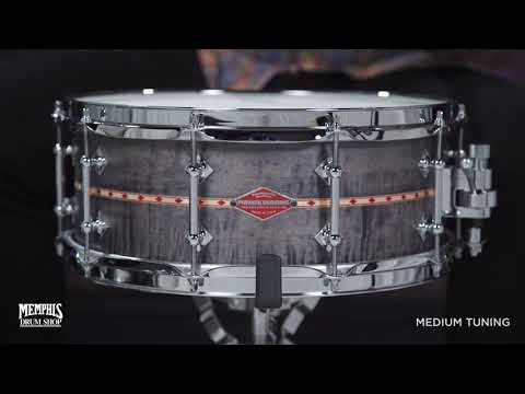 Craviotto 14x5 5 Private Reserve Curly Maple w/ Red Inlay - Grey Stain (CRPR1455GCMRI)