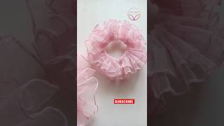 How to make Ruffled Scrunchie? #subscribe for handmade #diy #accessories #viral #howtomake #shorts