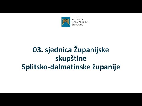3. sjednica Županijske skupštine Splitsko-dalmatinske županije