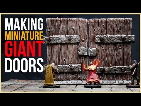 Miniature Giant Doors for Wargaming and Tabletop Games