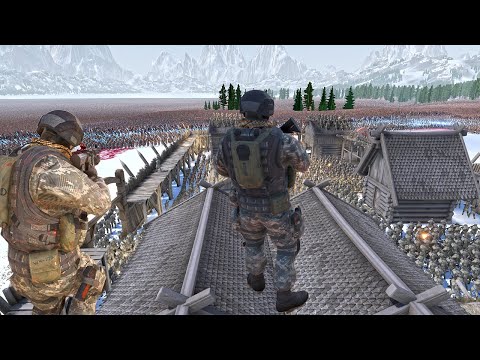 3,000,000 ORC WARRIORS & ZOMBIES SIEGE OF SPECIAL FORCES HEADQUARTERS !! UEBS 2