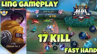 ‼️LING GAMEPLAY RANK 17 KILLS🔥 | MOBILE LEGENDS GAMEPLAY